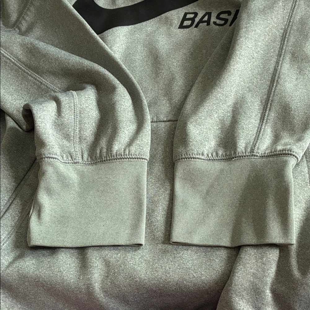 Nike Dri-Fit Heather Gray Baseball Hoodie featuring the backwards K - Picture 13 of 14